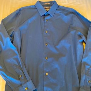 Express blue button down dress shirt